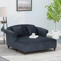 Chaise longue double rembourrée de 66 pouces avec pieds en bouleau