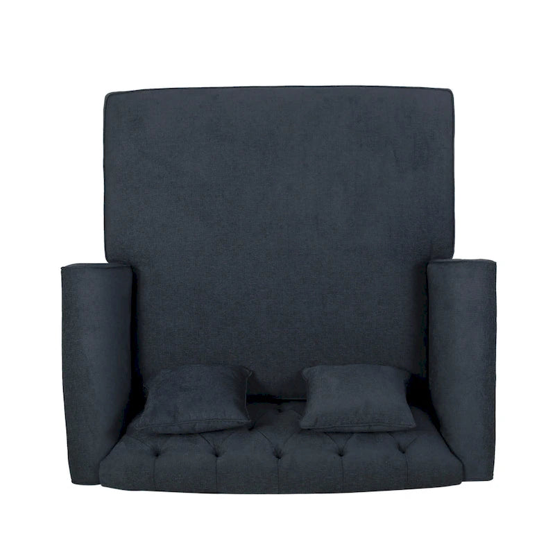 Chaise longue double rembourrée de 66 pouces avec pieds en bouleau