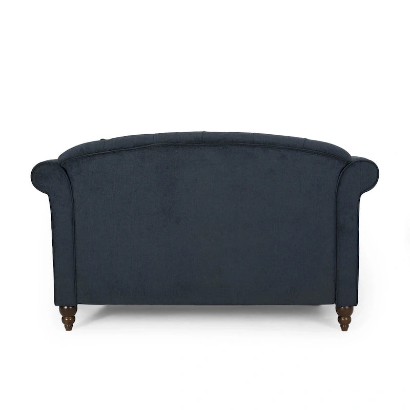 Chaise longue double rembourrée de 66 pouces avec pieds en bouleau