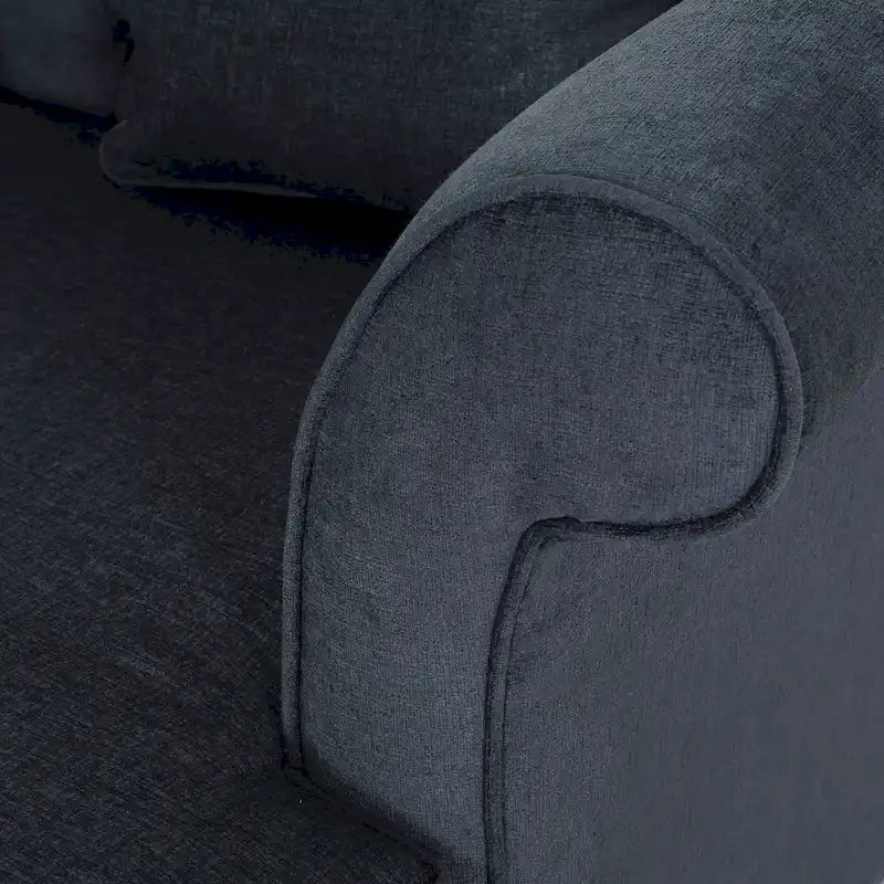 Chaise longue double rembourrée de 66 pouces avec pieds en bouleau