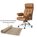 Chaise de bureau ergonomique en similicuir PU, dossier haut pivotant, réglable en hauteur