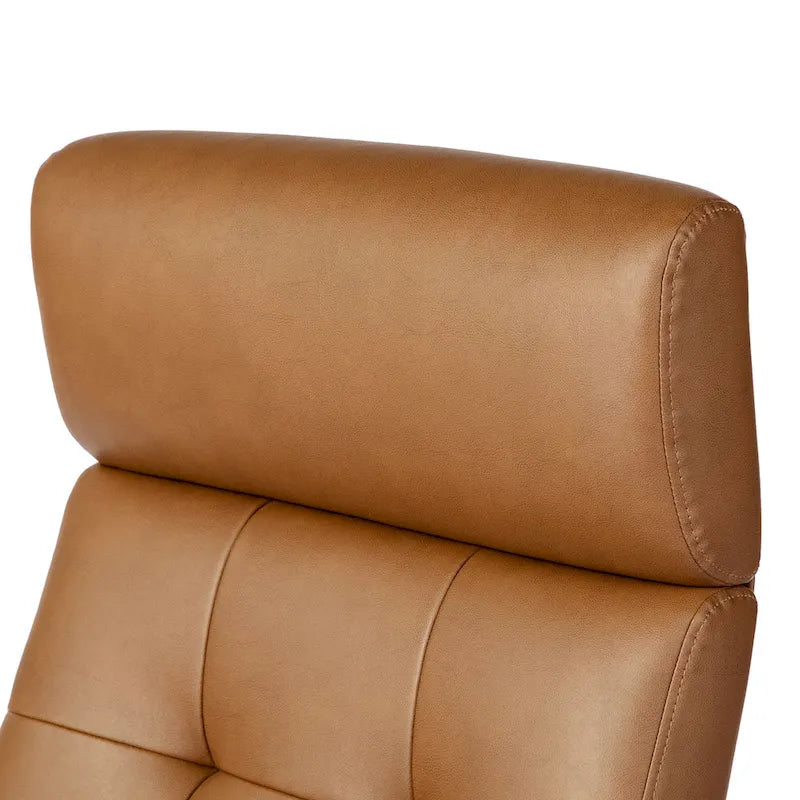 Chaise de bureau ergonomique en similicuir PU, dossier haut pivotant, réglable en hauteur