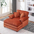 Fauteuil surdimensionné 56,9 W avec repose-pieds, fauteuil de lecture pour chambre à coucher, canapé-lit paresseux, canapé inclinable simple et moderne surdimensionné