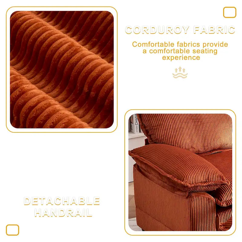 Fauteuil surdimensionné 56,9 W avec repose-pieds, fauteuil de lecture pour chambre à coucher, canapé-lit paresseux, canapé inclinable simple et moderne surdimensionné