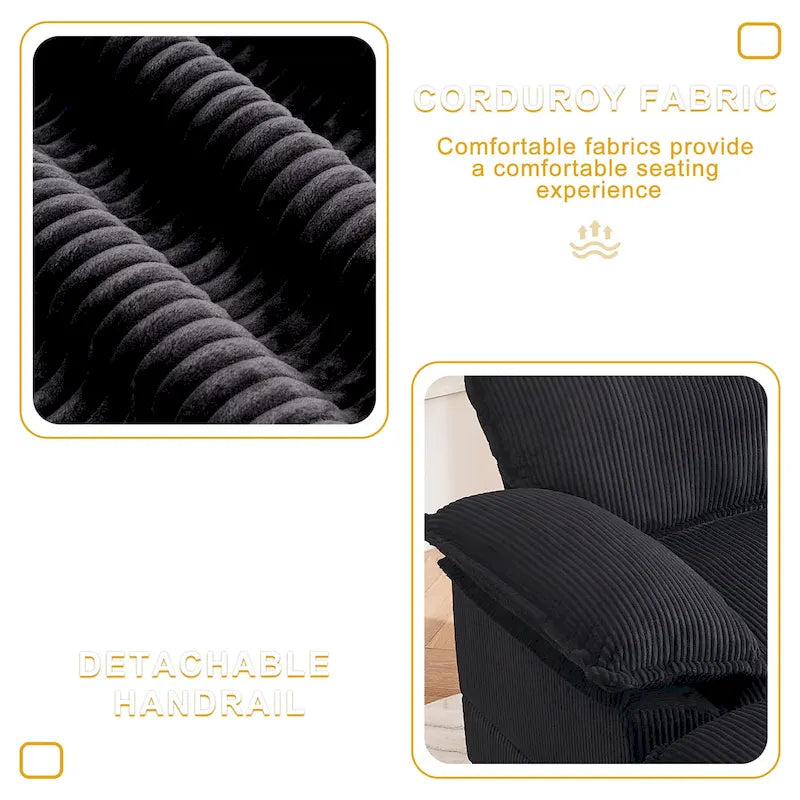 Fauteuil surdimensionné 56,9 W avec repose-pieds, fauteuil de lecture pour chambre à coucher, canapé-lit paresseux, canapé inclinable simple et moderne surdimensionné