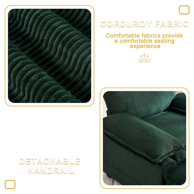 Fauteuil surdimensionné 56,9 W avec repose-pieds, fauteuil de lecture pour chambre à coucher, canapé-lit paresseux, canapé inclinable simple et moderne surdimensionné