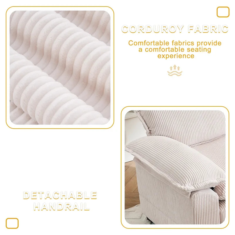 Fauteuil surdimensionné 56,9 W avec repose-pieds, fauteuil de lecture pour chambre à coucher, canapé-lit paresseux, canapé inclinable simple et moderne surdimensionné