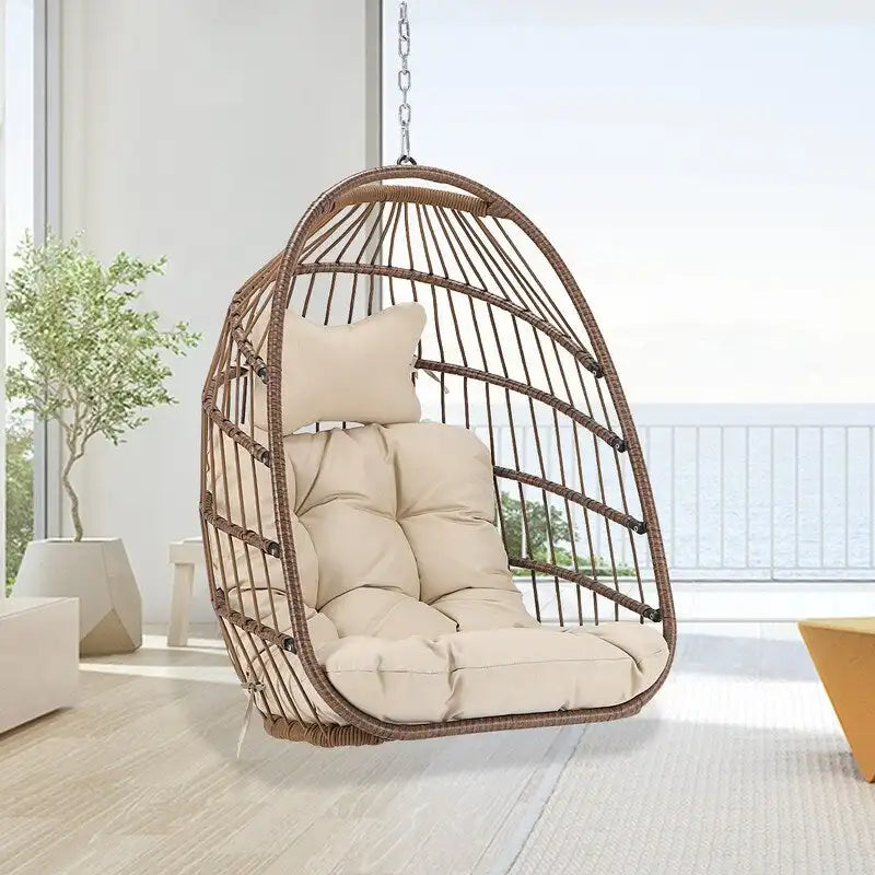 Chaise œuf suspendue de luxe sans support, pour l'intérieur, chaise œuf d'extérieur sans support de 158 kg, chaise balançoire œuf sans support