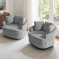 Fauteuil crapaud pivotant déhoussable à accoudoirs encastrés