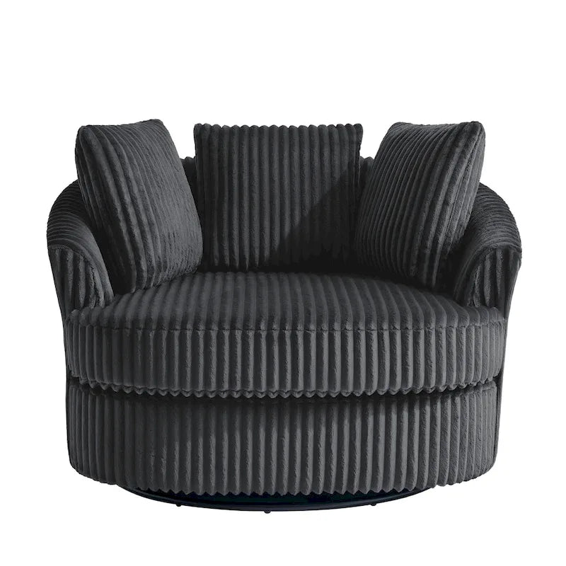 Fauteuil crapaud pivotant déhoussable à accoudoirs encastrés