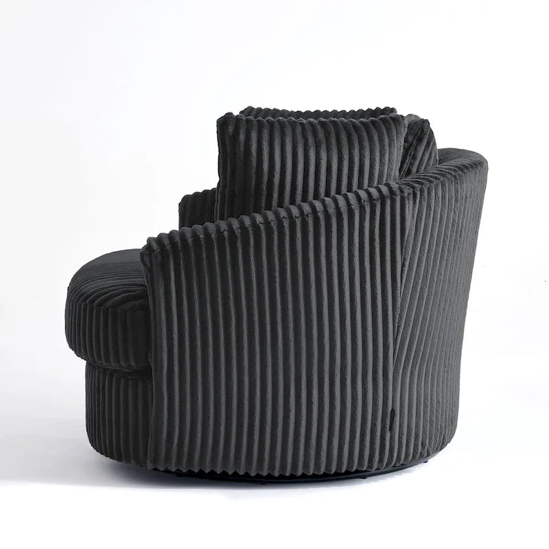 Fauteuil crapaud pivotant déhoussable à accoudoirs encastrés