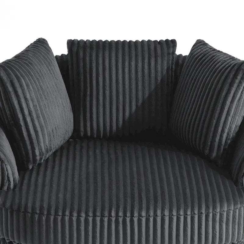 Fauteuil crapaud pivotant déhoussable à accoudoirs encastrés