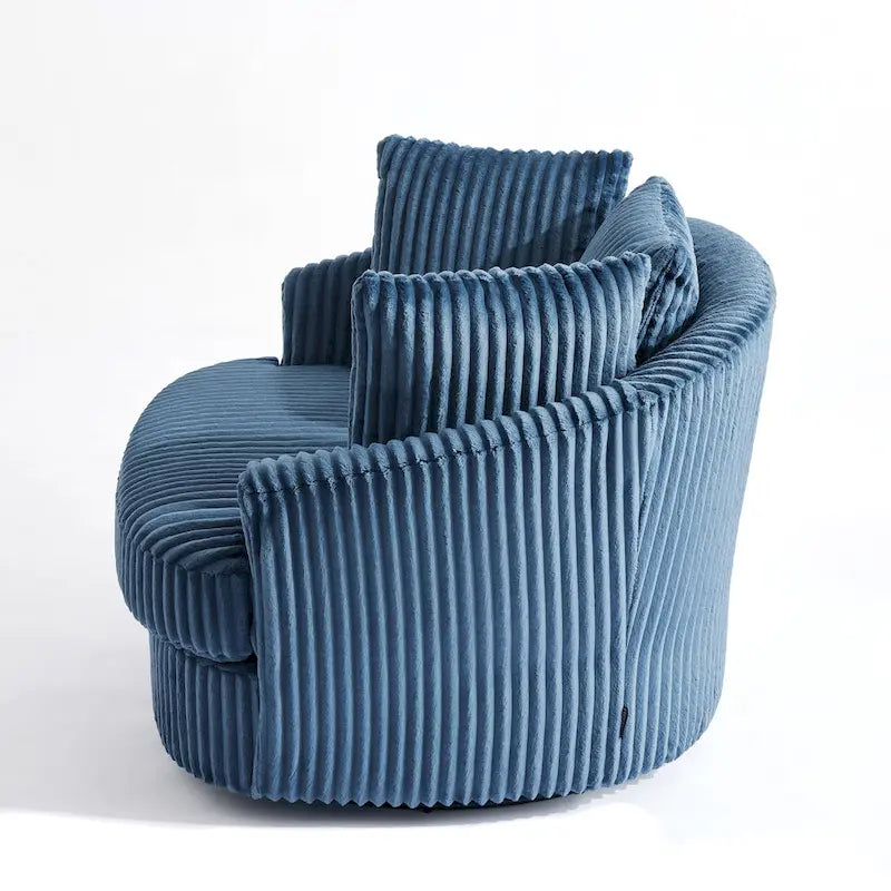 Fauteuil crapaud pivotant déhoussable à accoudoirs encastrés
