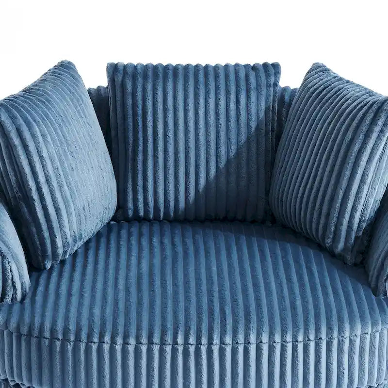 Fauteuil crapaud pivotant déhoussable à accoudoirs encastrés