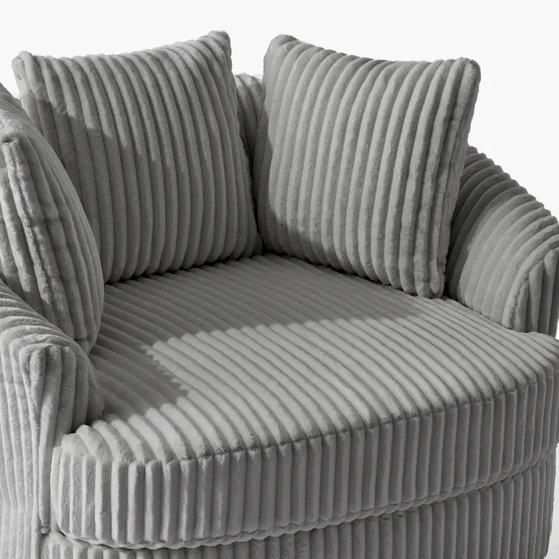 Fauteuil crapaud pivotant déhoussable à accoudoirs encastrés
