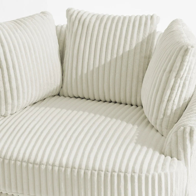 Fauteuil crapaud pivotant déhoussable à accoudoirs encastrés