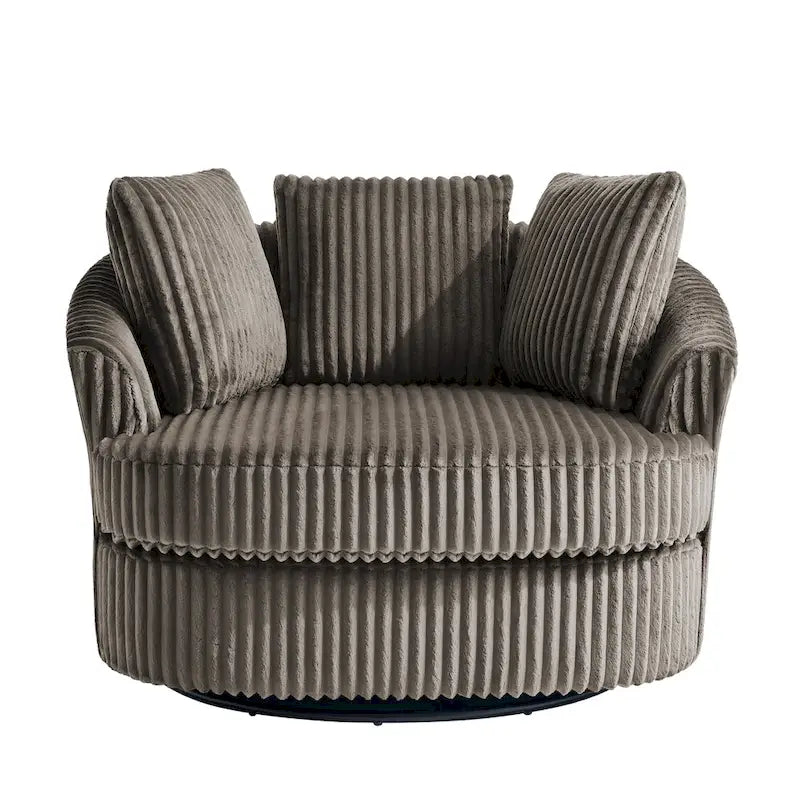 Fauteuil crapaud pivotant déhoussable à accoudoirs encastrés