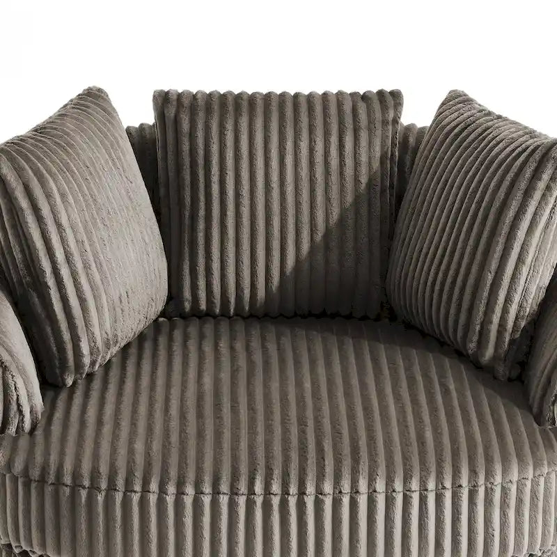 Fauteuil crapaud pivotant déhoussable à accoudoirs encastrés
