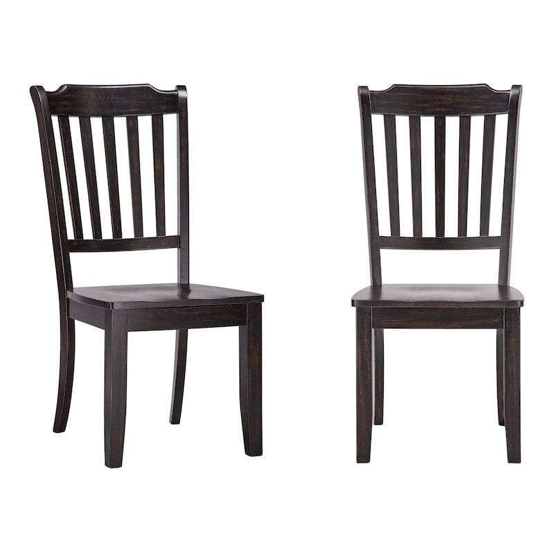 Chaises de salle à manger en bois à lattes