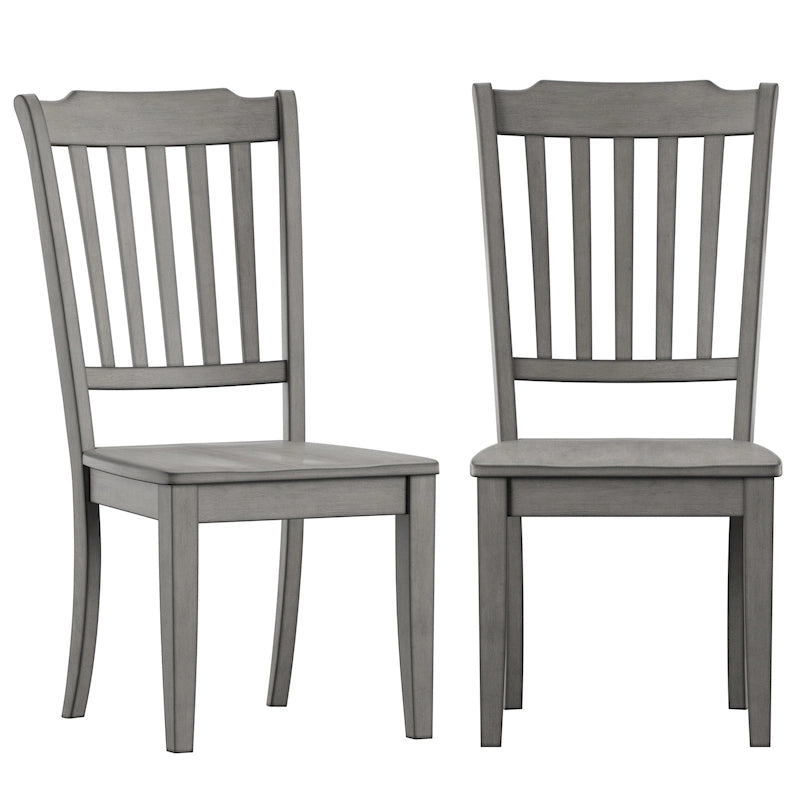 Chaises de salle à manger en bois à lattes