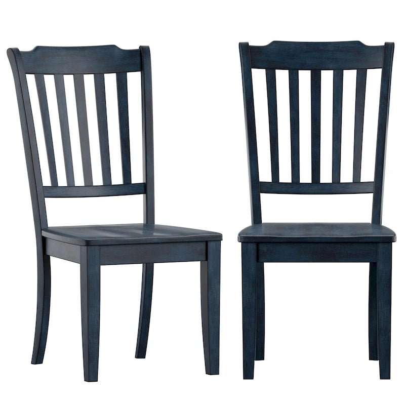 Chaises de salle à manger en bois à lattes