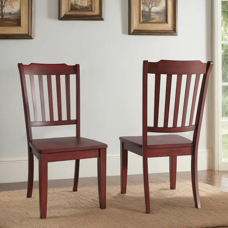 Chaises de salle à manger en bois à lattes