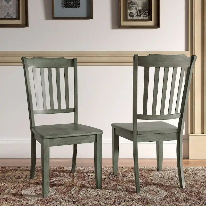 Chaises de salle à manger en bois à lattes