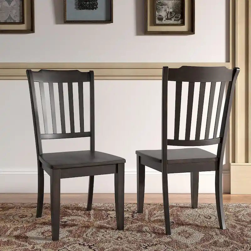 Chaises de salle à manger en bois à lattes