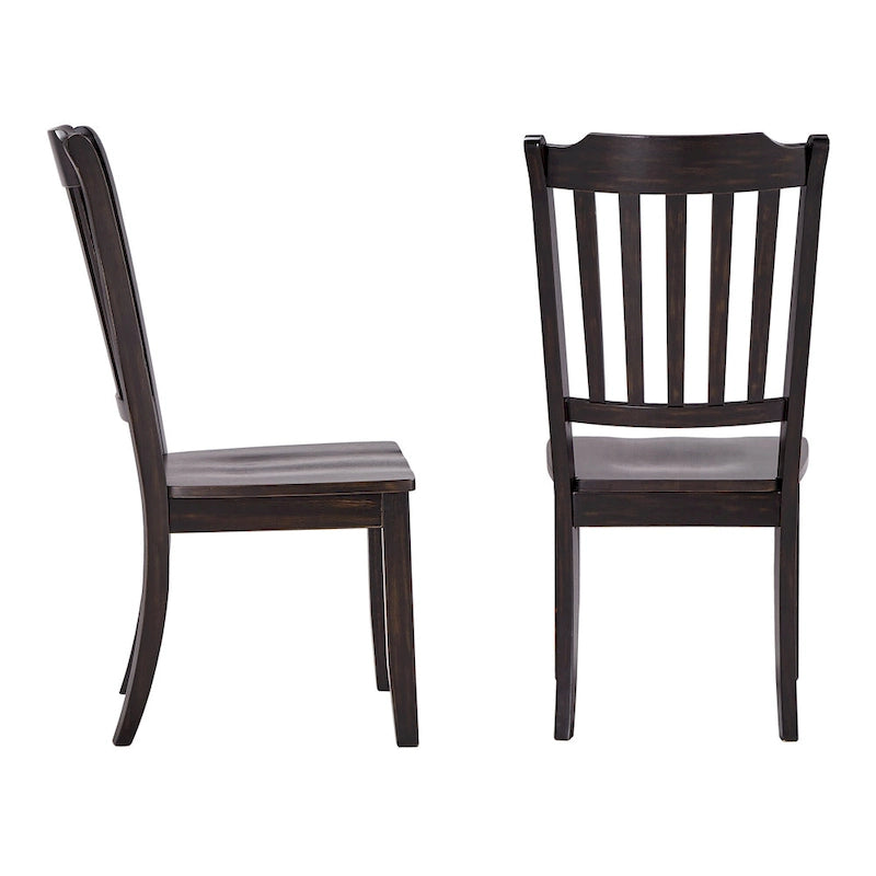 Chaises de salle à manger en bois à lattes