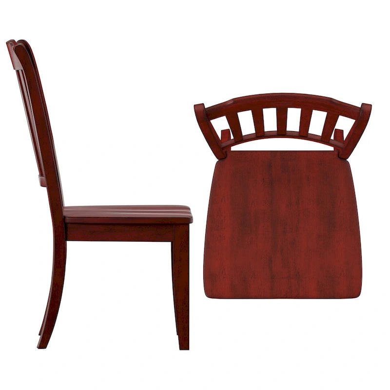 Chaises de salle à manger en bois à lattes