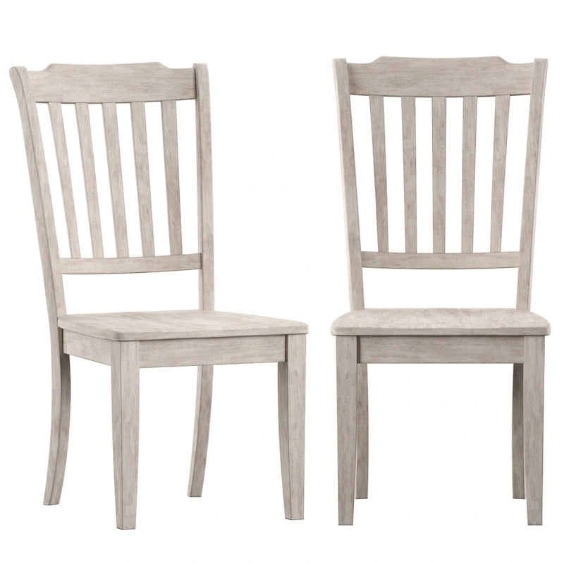 Chaises de salle à manger en bois à lattes