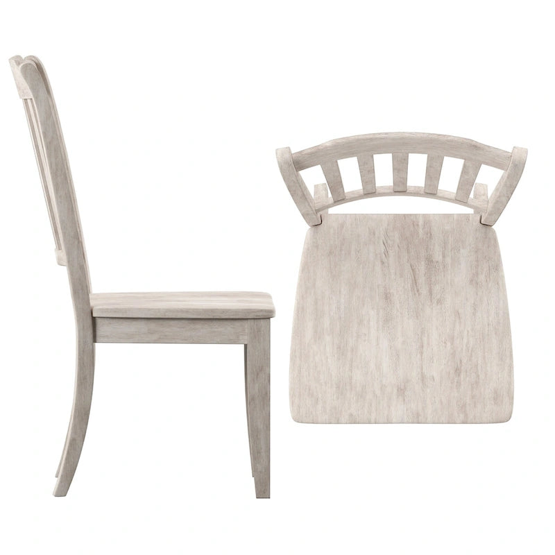Chaises de salle à manger en bois à lattes