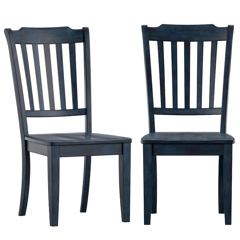 Chaises de salle à manger en bois à lattes