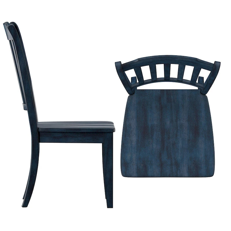 Chaises de salle à manger en bois à lattes