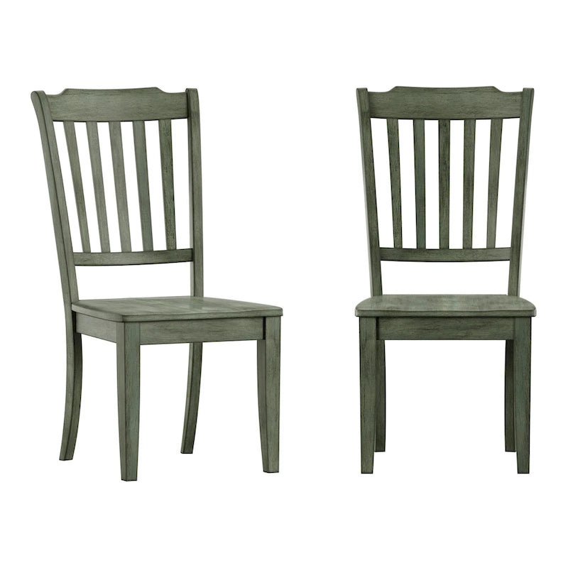 Chaises de salle à manger en bois à lattes