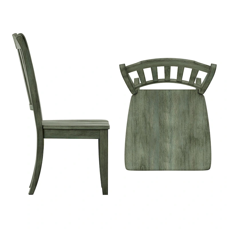 Chaises de salle à manger en bois à lattes