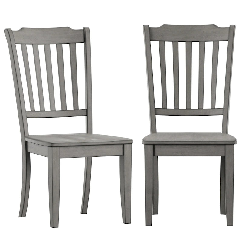 Chaises de salle à manger en bois à lattes