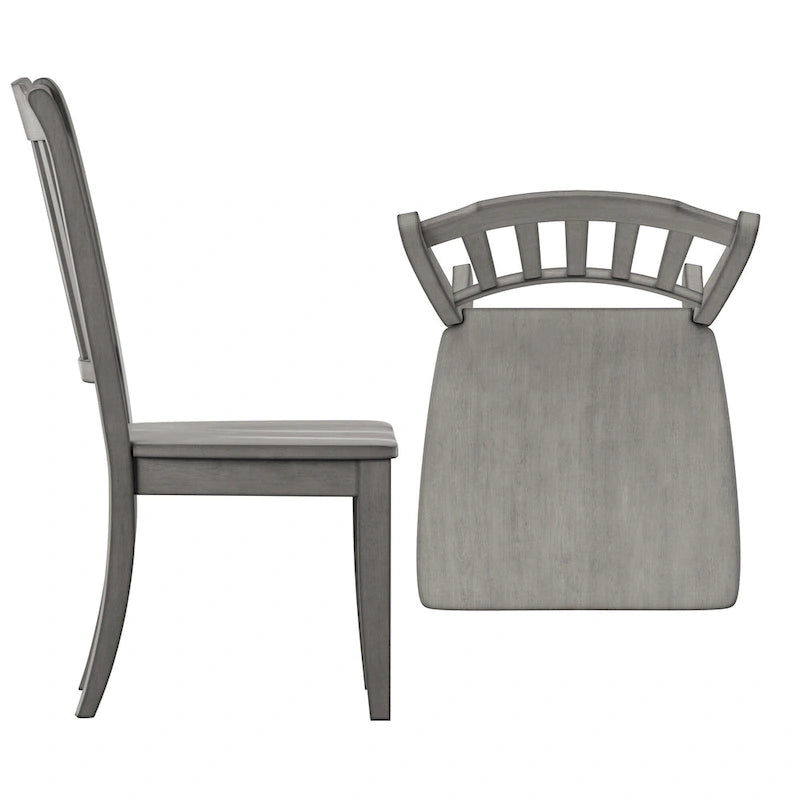 Chaises de salle à manger en bois à lattes