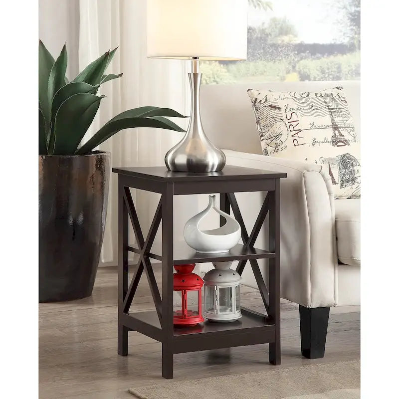 Table d'appoint avec étagères