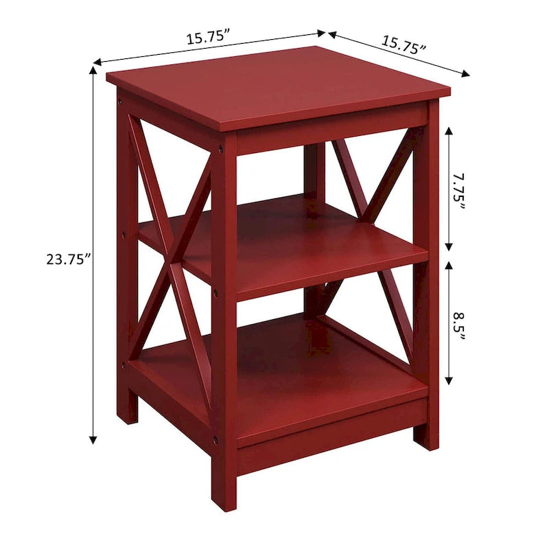 Table d'appoint avec étagères