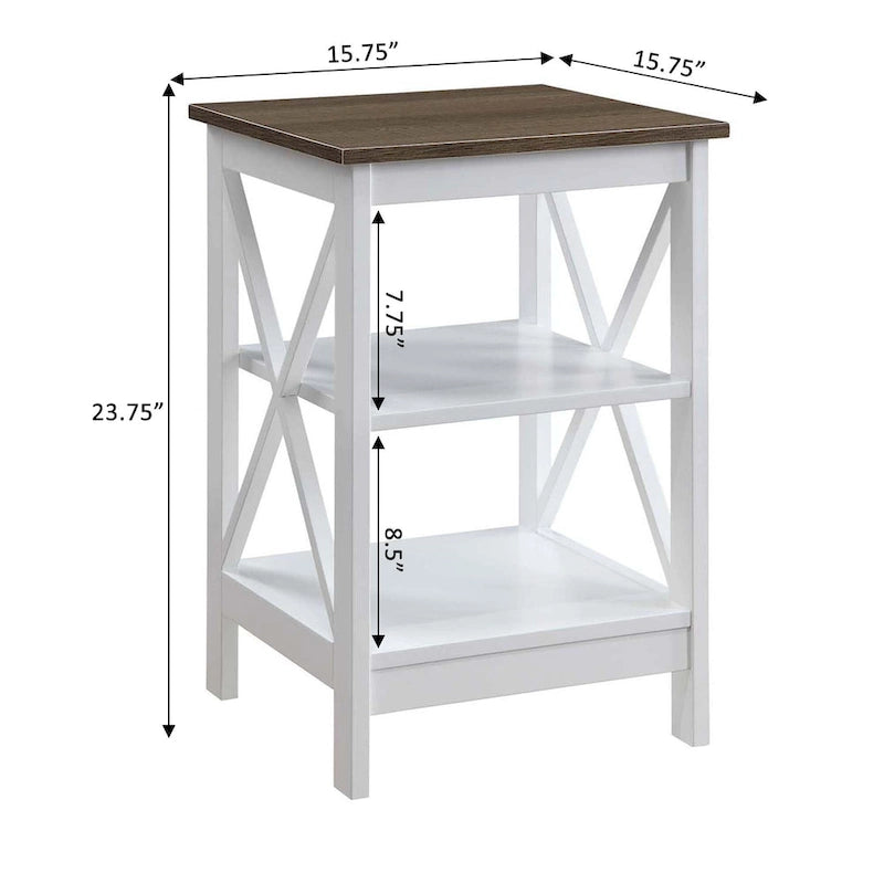 Table d'appoint avec étagères