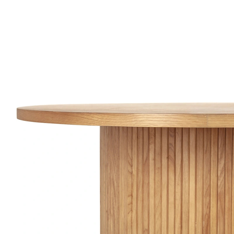 Table basse ronde Table basse sur pied cannelé