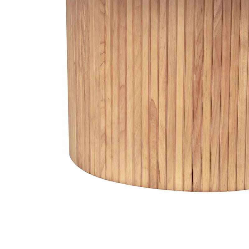 Table basse ronde Table basse sur pied cannelé