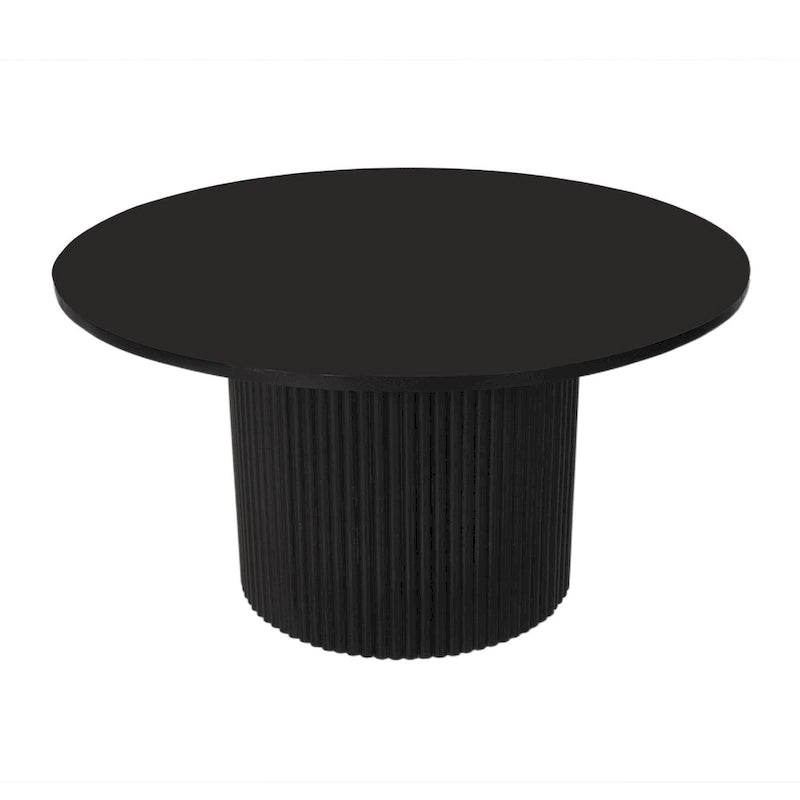 Table basse ronde Table basse sur pied cannelé