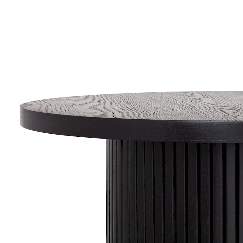 Table basse ronde Table basse sur pied cannelé