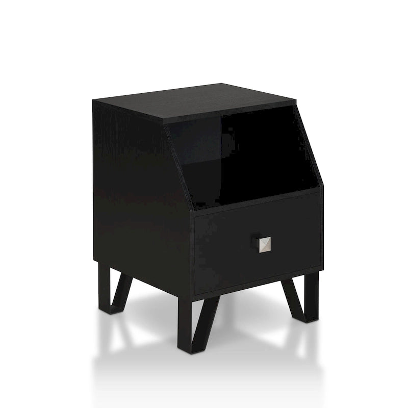 Table d'appoint contemporaine à 1 étagère de 40 cm