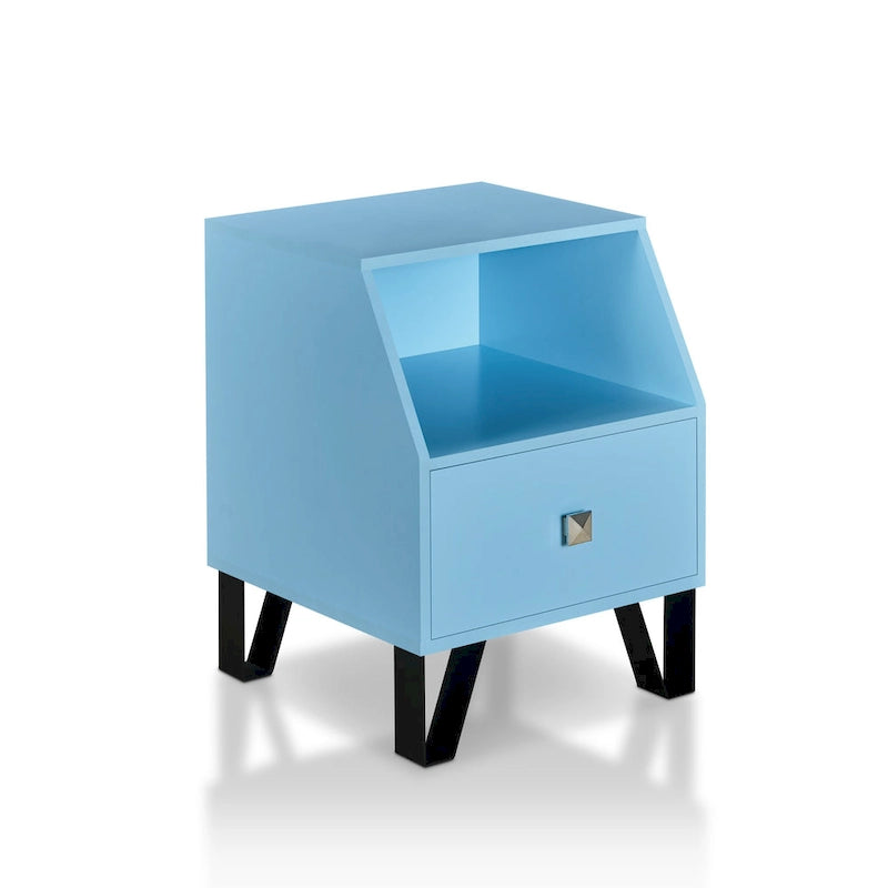 Table d'appoint contemporaine à 1 étagère de 40 cm