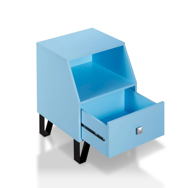 Table d'appoint contemporaine à 1 étagère de 40 cm