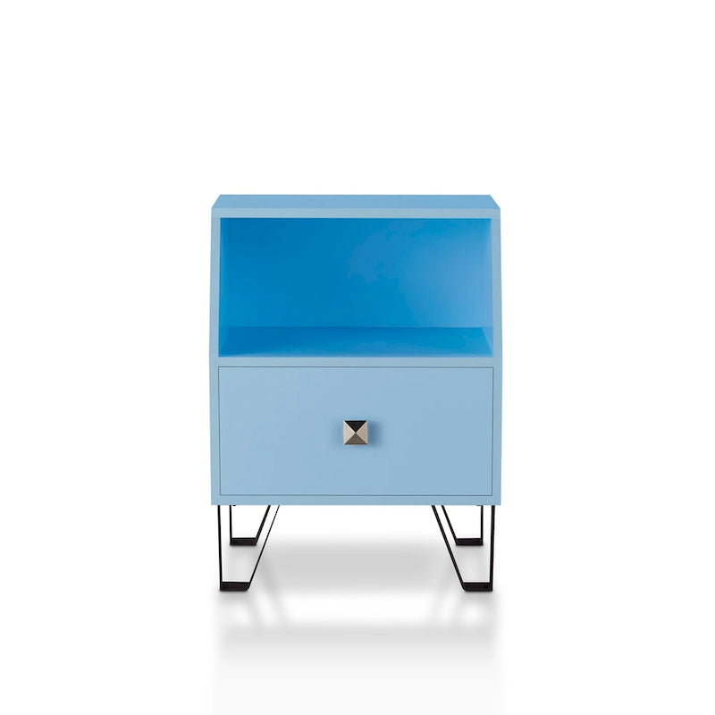 Table d'appoint contemporaine à 1 étagère de 40 cm