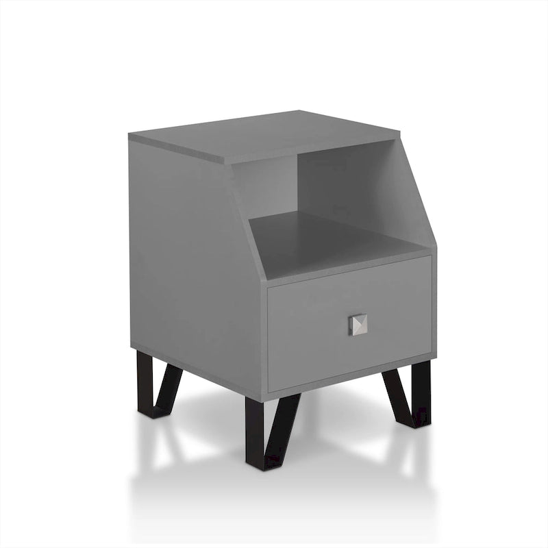 Table d'appoint contemporaine à 1 étagère de 40 cm